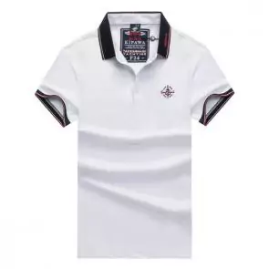 shark hommes t-shirt polo shirt summer lapel cotton mercerized cottonembroidered mark white